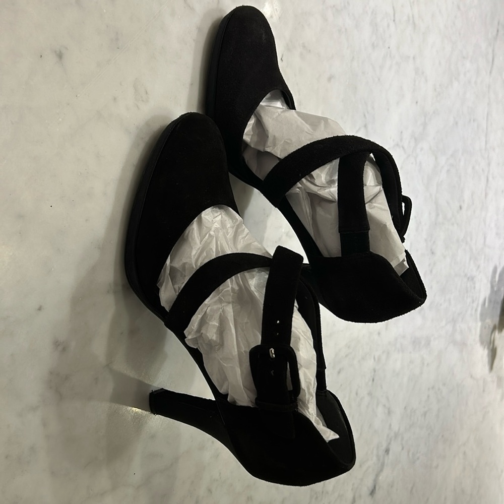 Nine West Kora Black Suede Platform Dress Shoes